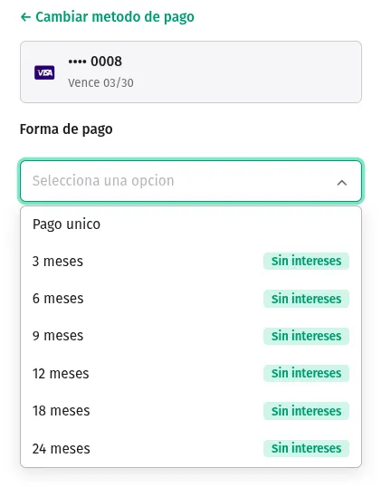 Installment picker